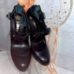Size 10 Juicy Couture black leather studded heels